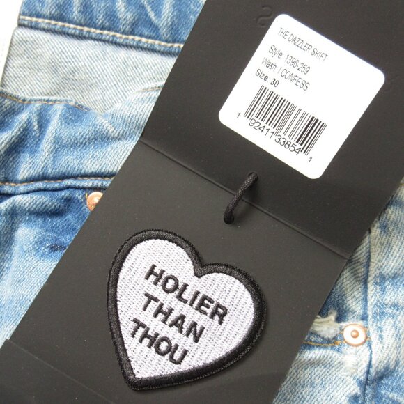 NWT Mother Superior The Dazzler Shift in I Confess High Rise Straight Jeans 30 - Picture 4 of 11